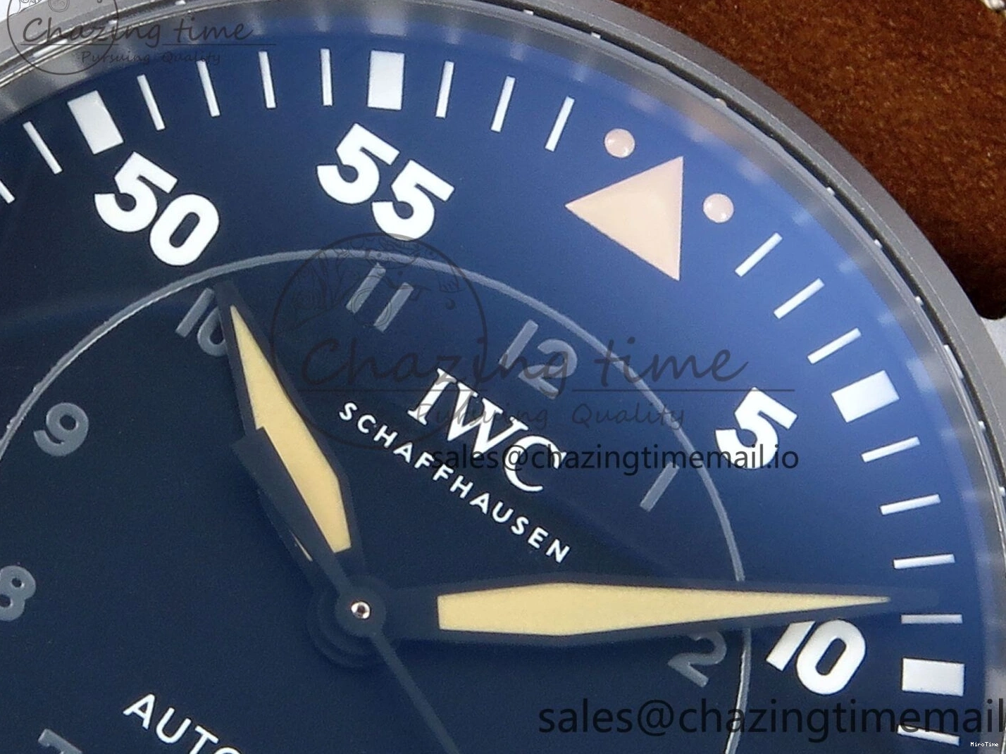 MIROTIME 0504 Big Pilot IW329701 M+F 1:1 Best Edition Black Dial on Brown Leather Strap MY RelaxedFit 7005